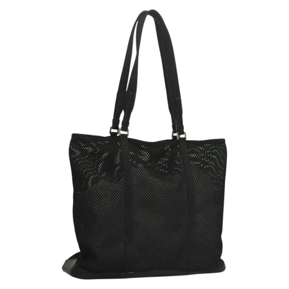 PRADA Tote Bag Nylon Black Silver Auth - Picture 3 of 15